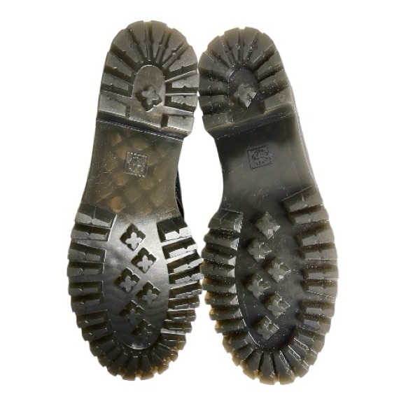 Dr Martens Leona Lug Sole Platform Derby Black Leather Shoes Sz 10 - Picture 5 of 6